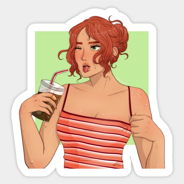 Iced Coffee Sticker by artssybetssy